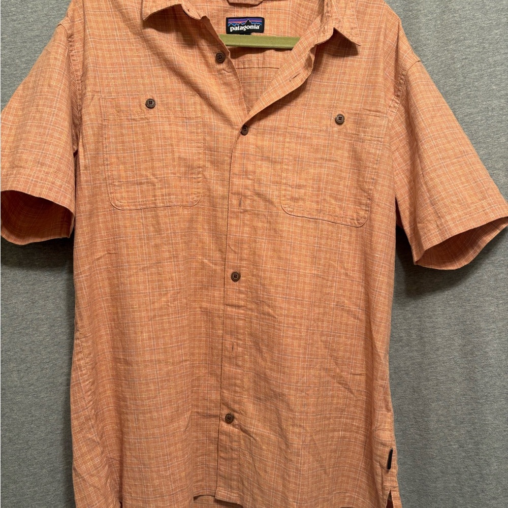 Patagonia Men's Casual Button-Down in Warm Orange